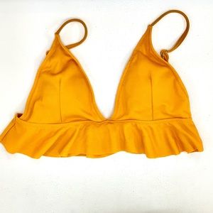 Cupshe Rambling Rose Falbala Bikini Top Size M